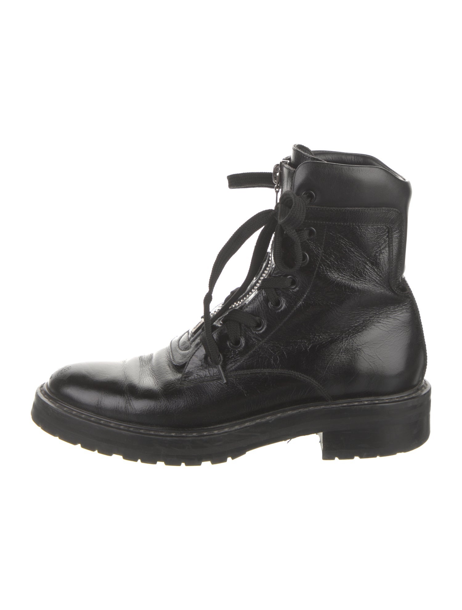 Saint Laurent Leather Combat Boots
